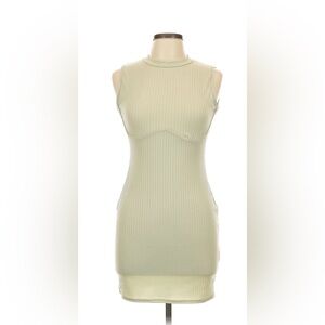 PrettyLittleThing Light Green Ribbed Mini Dress